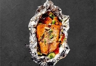 Zalmfilet in kruidenolie