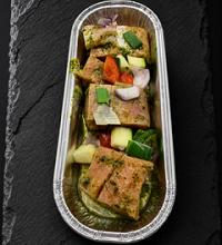 Zalmfilet in kruidenolie